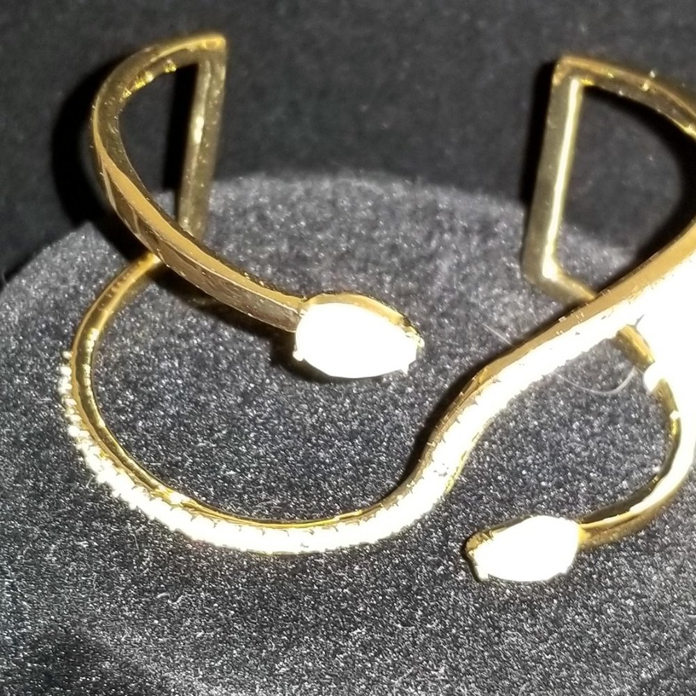 INC Gold Bracelet with Crystals & Opal-ish Stones